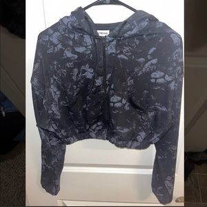 gymshark zipped crop hoodie